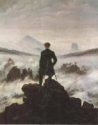 Caspar David Friedrich Wanderer Watching a Sea of Fog (mk45) painting